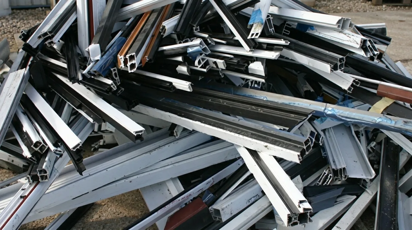 Chutes de profilés d’aluminium en vrac